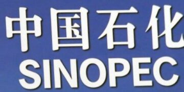 The company logo of China’s Sinopec - China Petroleum & Chemical Corp