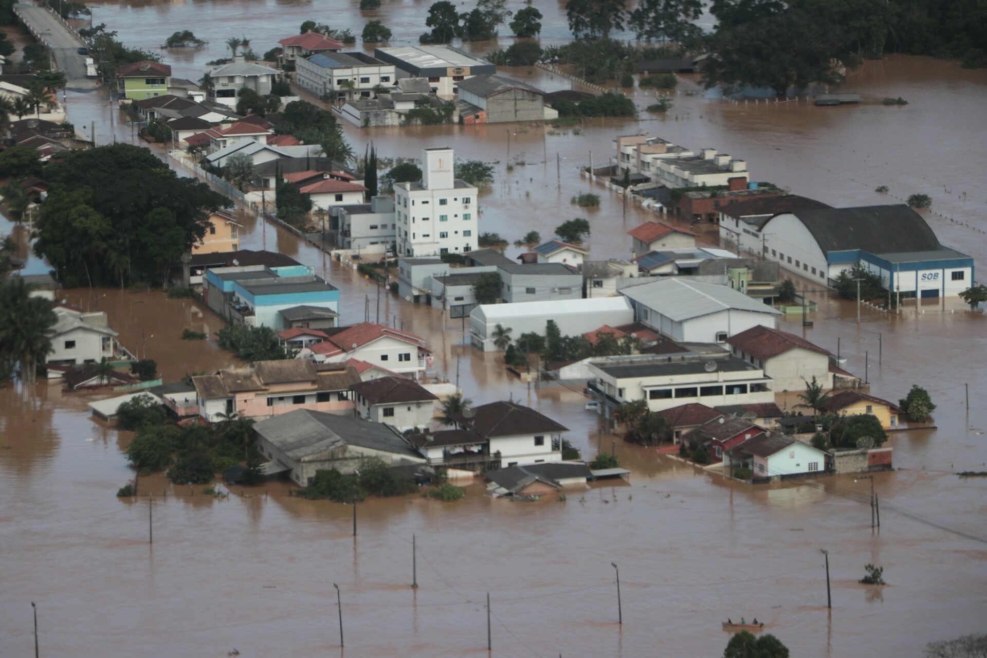Floods caused by intense rains in Santa Catarina
